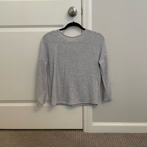 Topshop Gray Tie Back Sweater